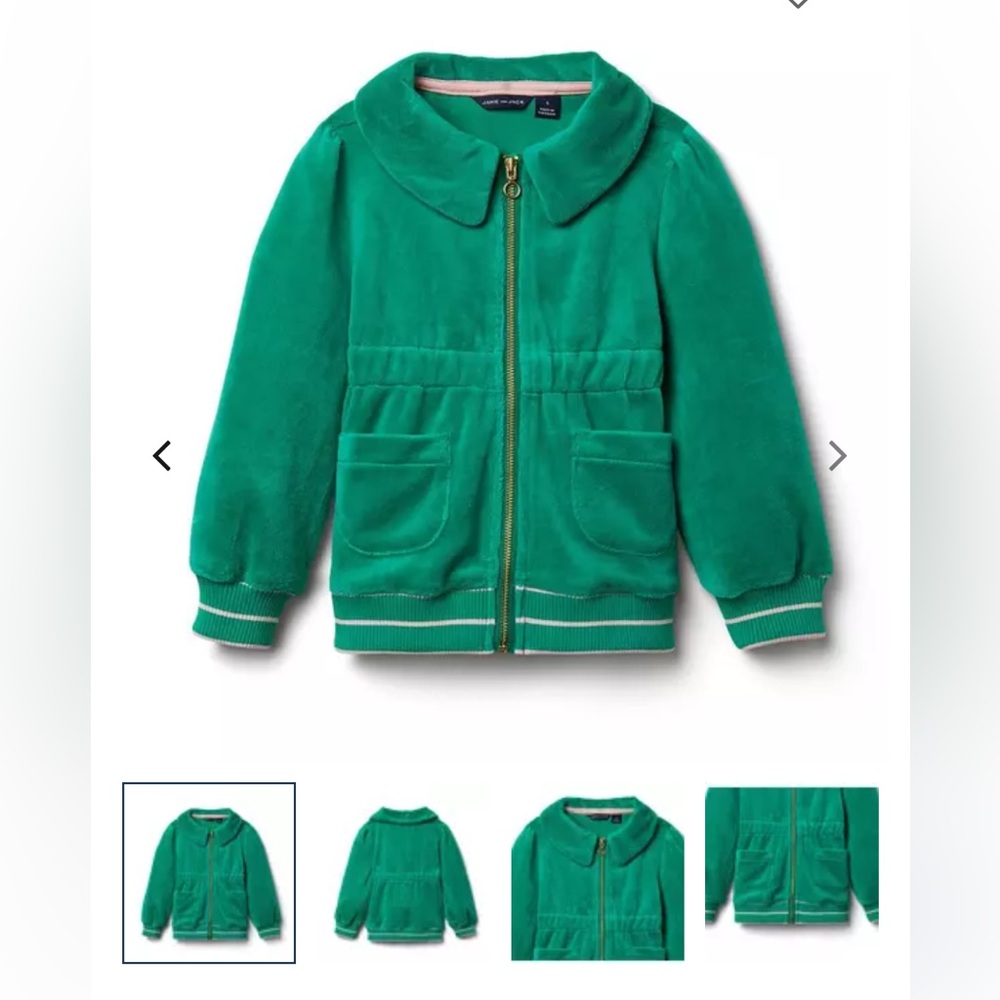 Janie and Jack Girls Velour Jacket
